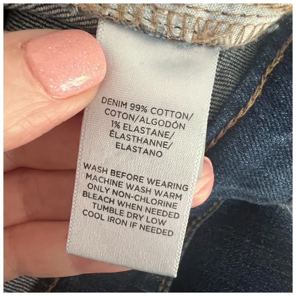 NWT Ann Taylor LOFT Boyfriend Raw Hem Floral Embroidered Jeans 26 (Plus) - Image 9