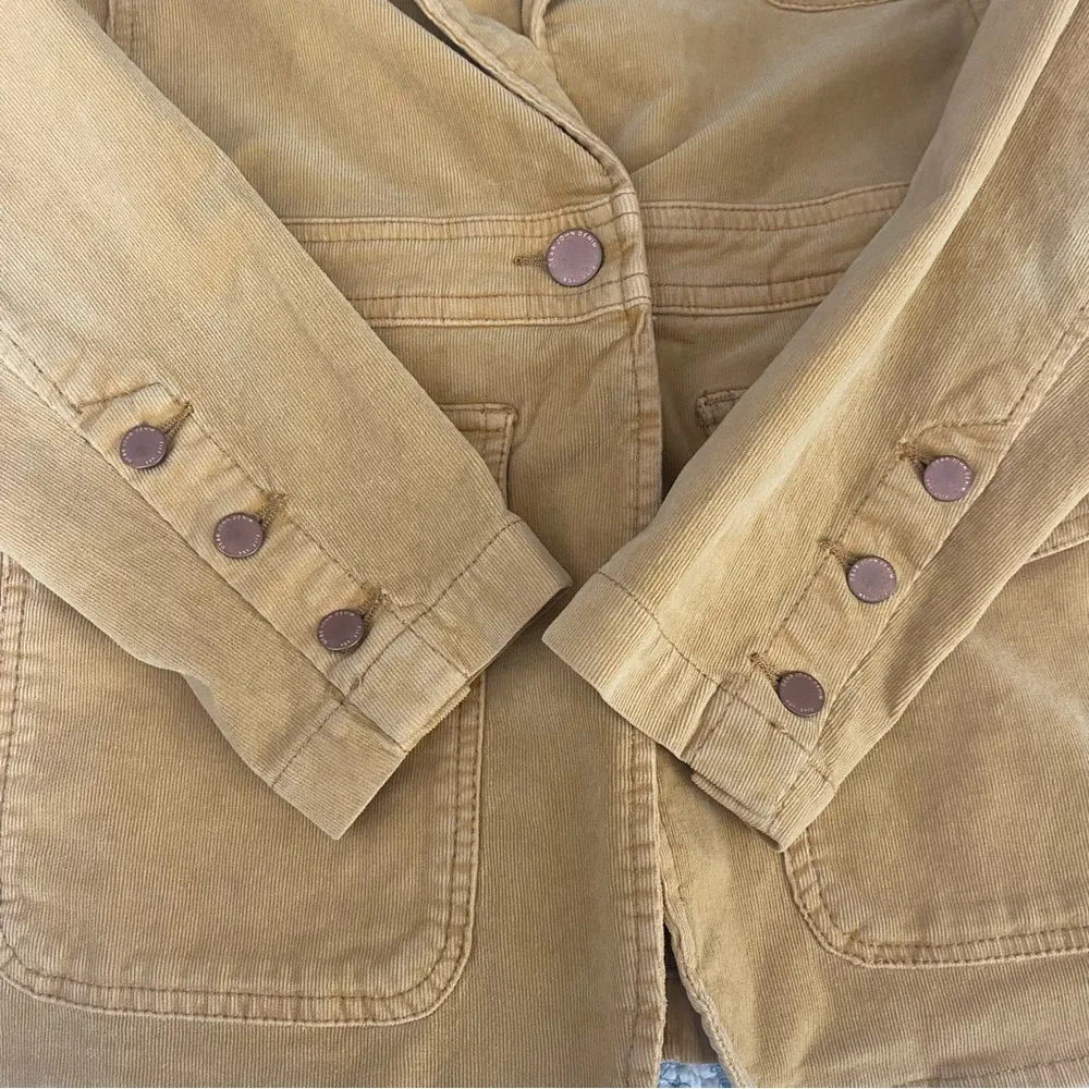 Denim Heather Color Corduroy Academia Blazer Sunset Gold Size Small - Image 13