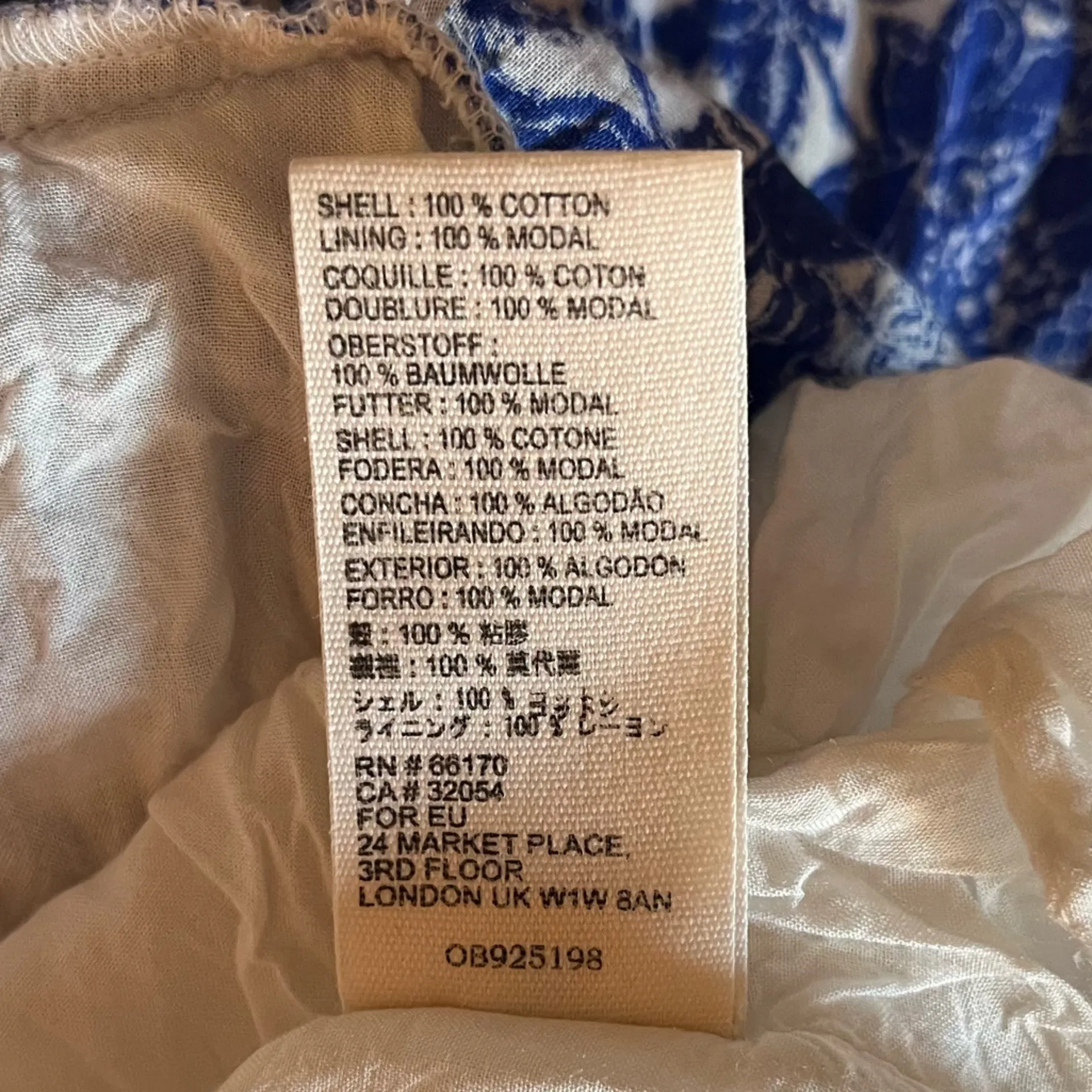 FREE PEOPLE Kikas Blue And White Floral Tie Shoulder Maxi Dress Size Medium - Image 4