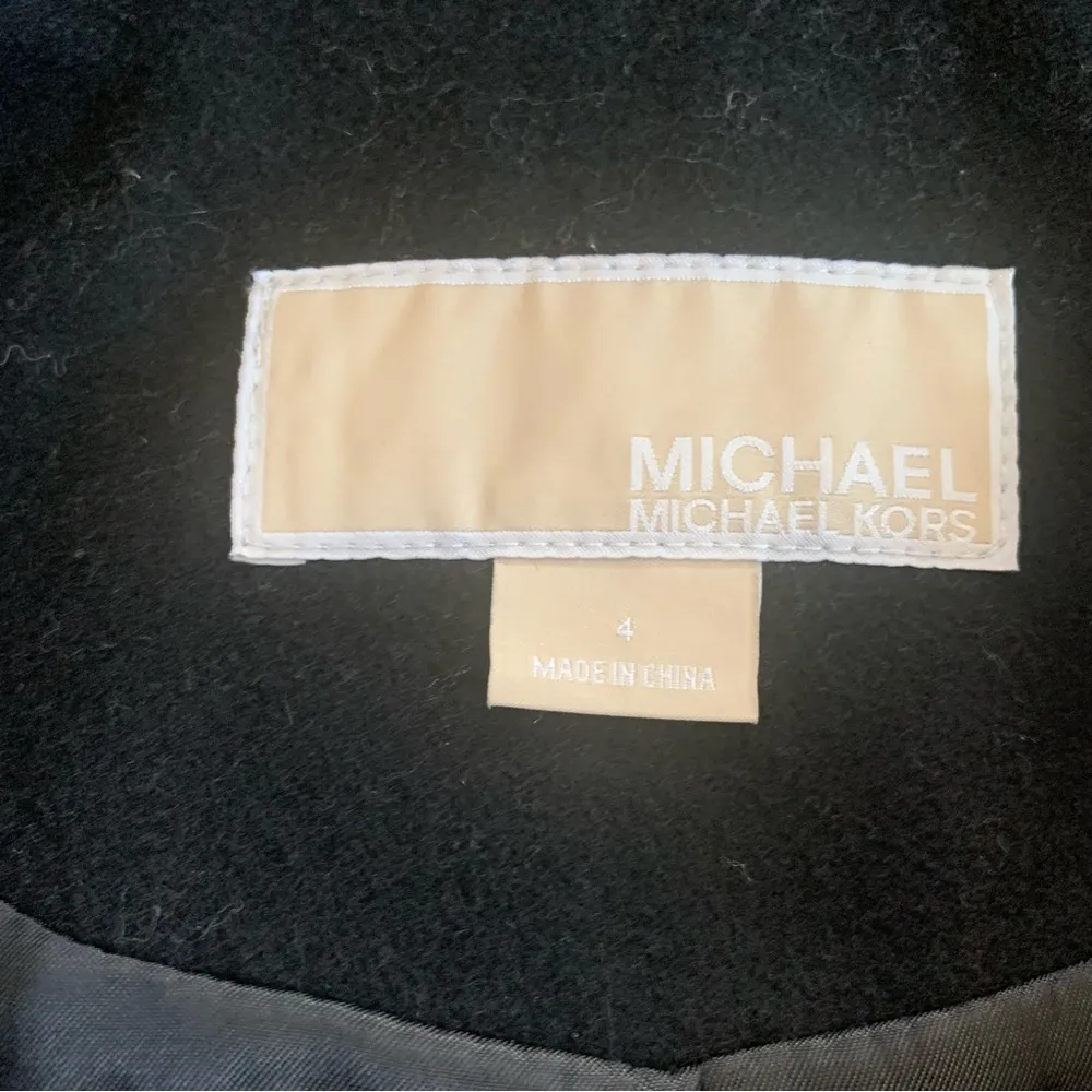 Micheal Kors Black Double-breasted Pea Coat Size 4 - Image 7