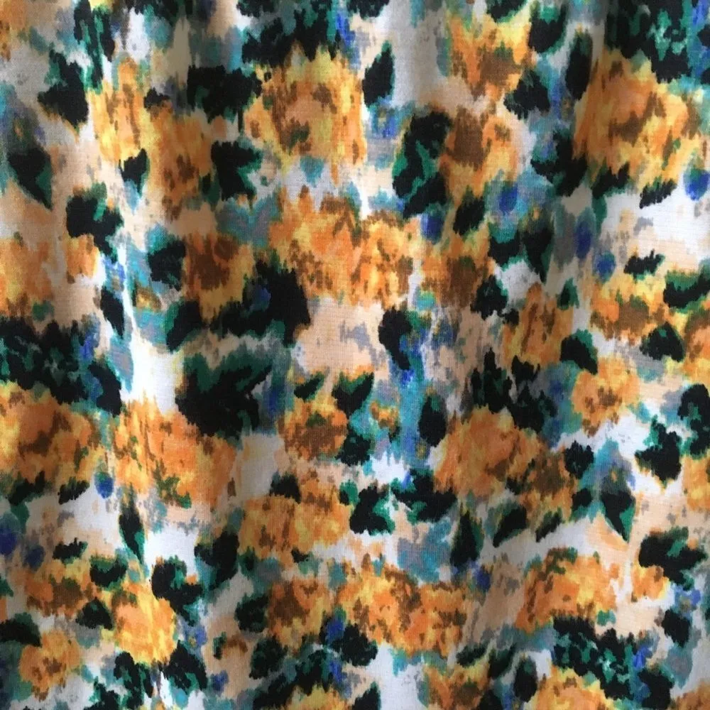 PacSun Nollie Yellow Floral Mini Skirt Medium Orange New Night Out Spring - Image 5
