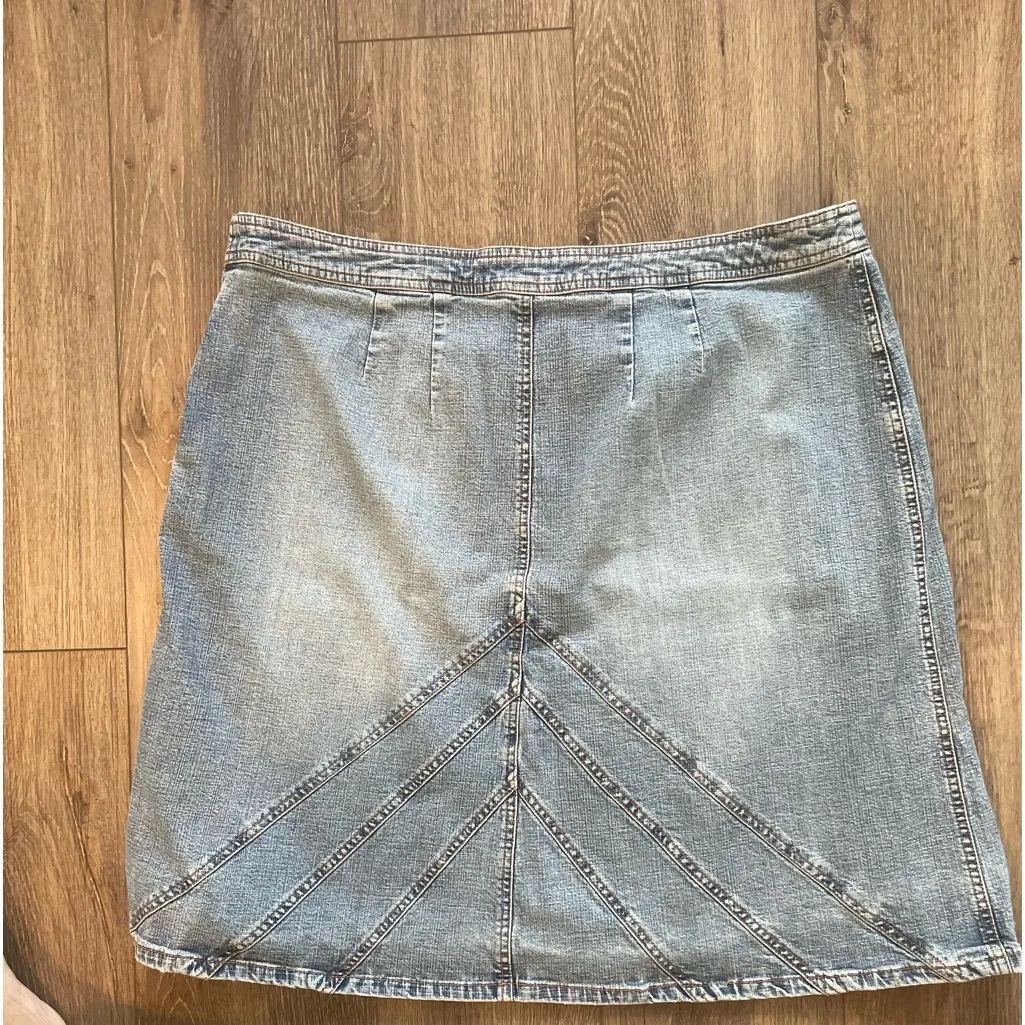Venezia denim jean short skirt cotton size 22 plus mini skirt Blue - Image 4