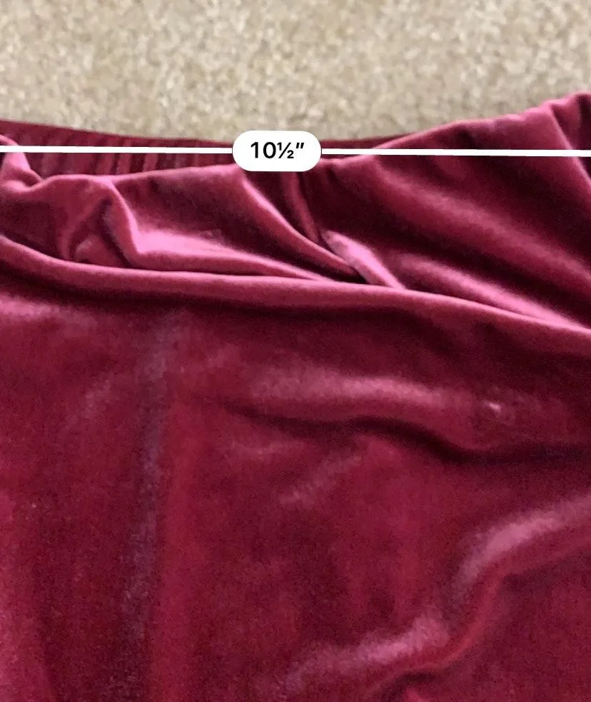 Wrap Velvet Maroon Purple Skort - Image 3