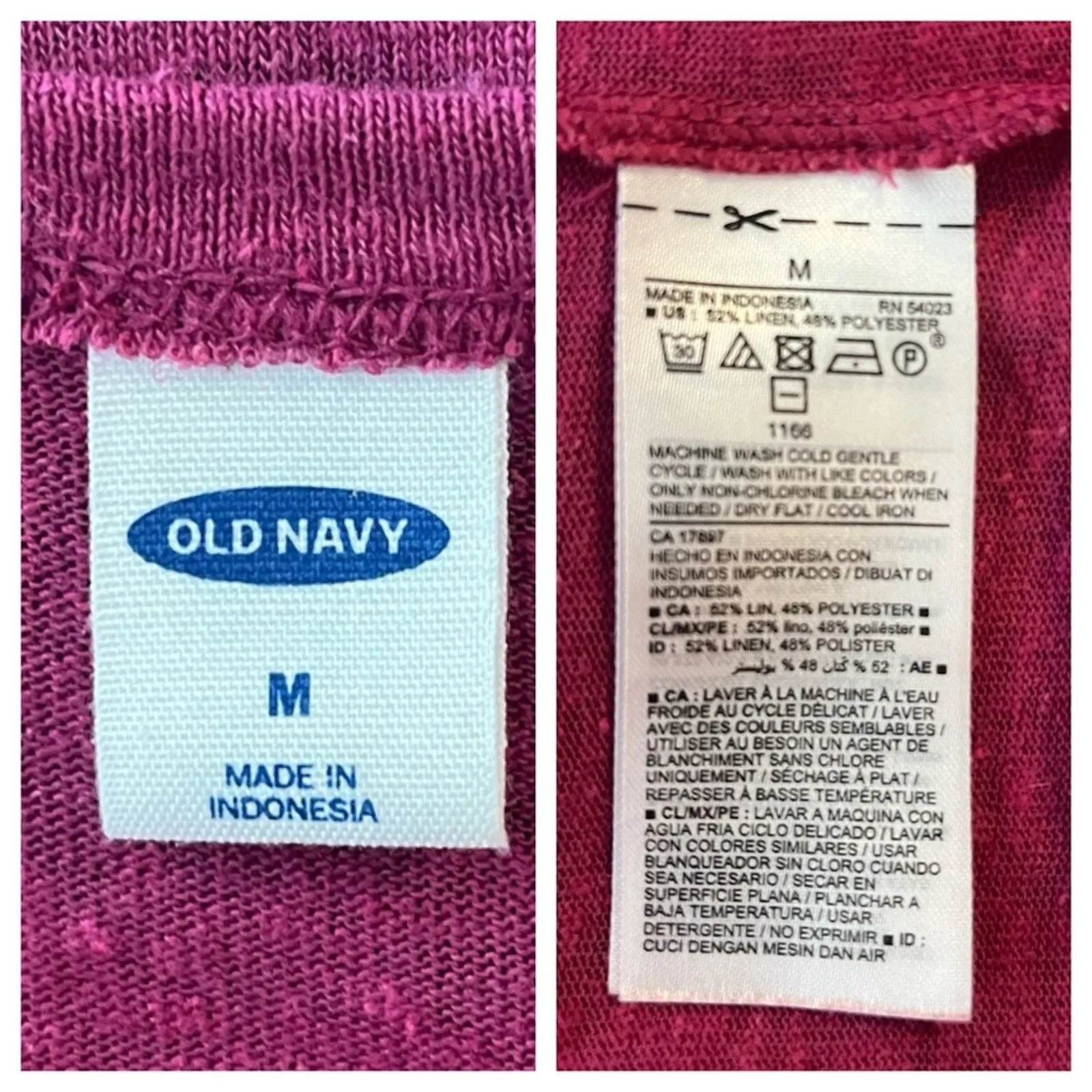 Old Navy Women’s Bundle of 4 Tank Tops Tie Back Palm Print Hot Pink Size Medium - Image 8