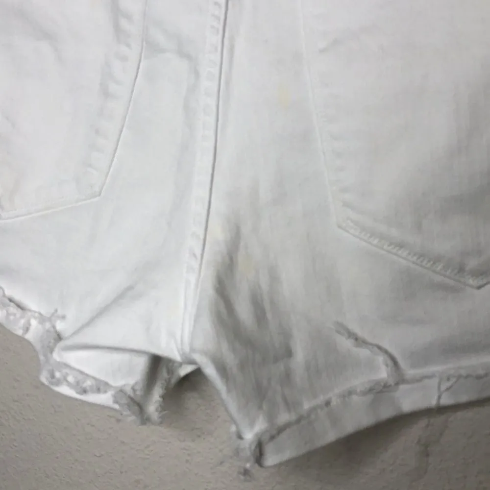 Abercrombie & Fitch White Denim Shorts - Image 2
