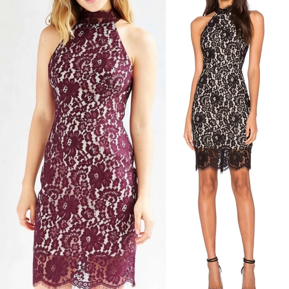 Keepsake The Label One Night Lace Dress: Fig (Wine/Burgundy) - Image 6