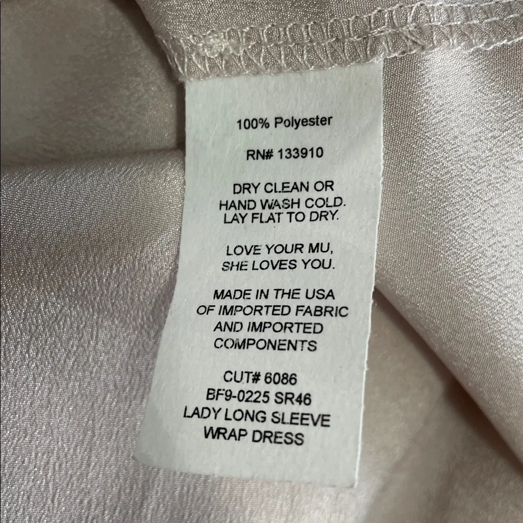 Show Me Your MuMu Lady Long Sleeve Wrap Dress in Show Me The Ring Crisp - Image 8