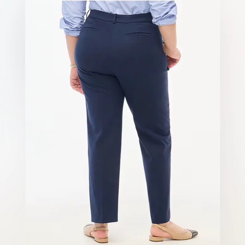 NWT J. CREW FACTORY Kallie High Rise Straight Leg Pants Bright Blue Size 20 - Image 13