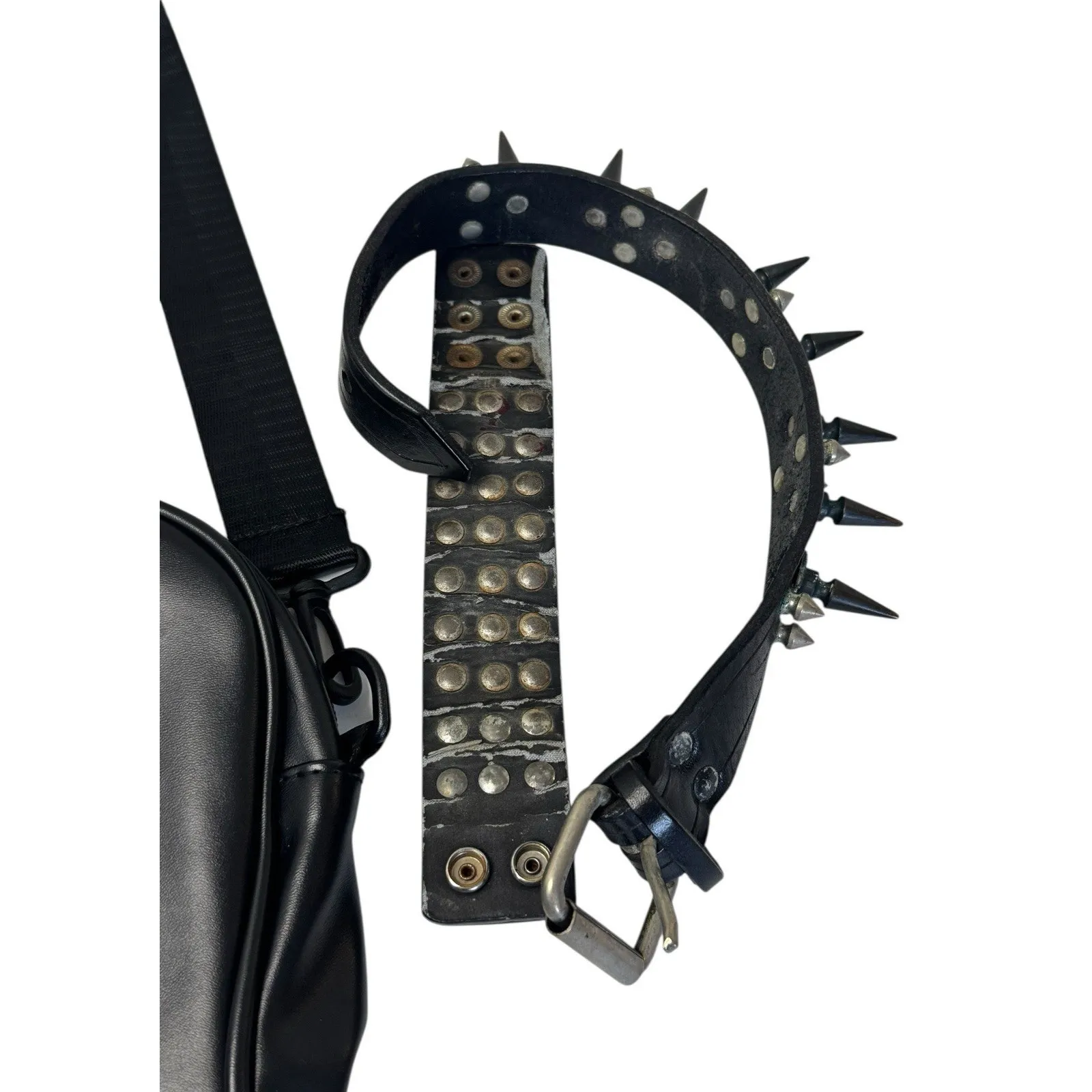 SCREAM Ghost Face Crossbody Purse Spiked Choker Bracelet Goth Rave Punk Cosplay - Image 5