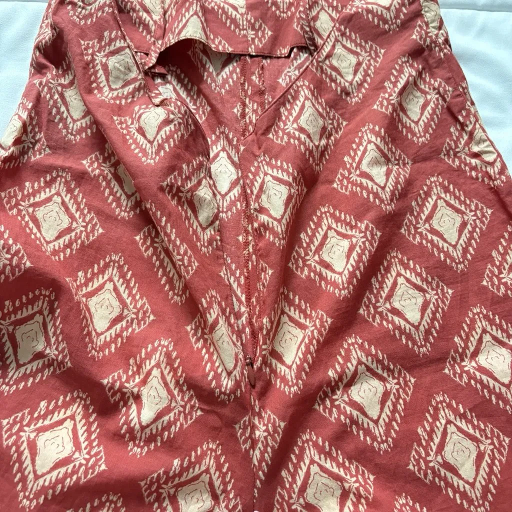 NWT Zara BLOGGERS Fave Boho Geometric Open Back Wide Leg The Jami Jumpsuit Small - Image 10