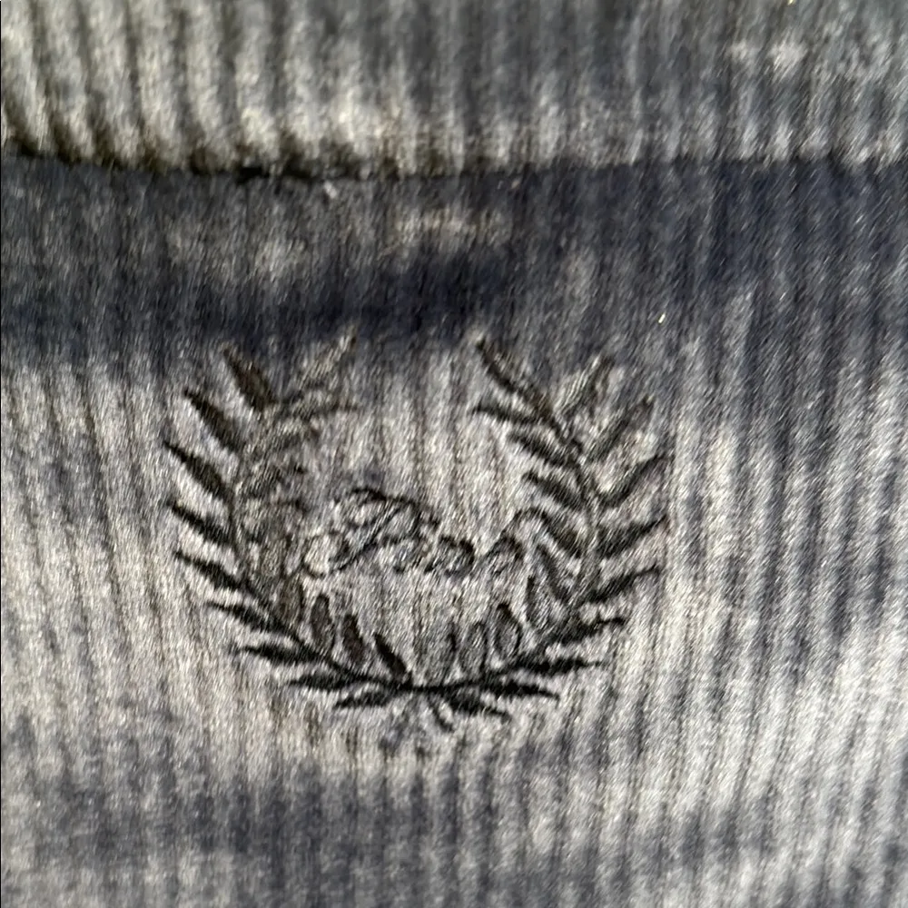 PINK Victoria's Secret Blue Corduroy look Tote with Striped Handles - Image 3