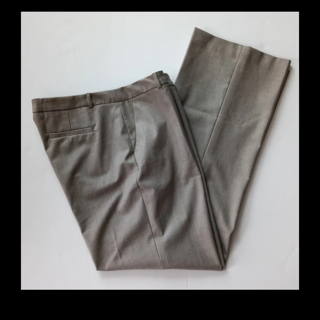 Coldwater Creek Natural Fit Pants Size 14 – Stretch Flannel Bootcut Trousers,Tan - Image 2