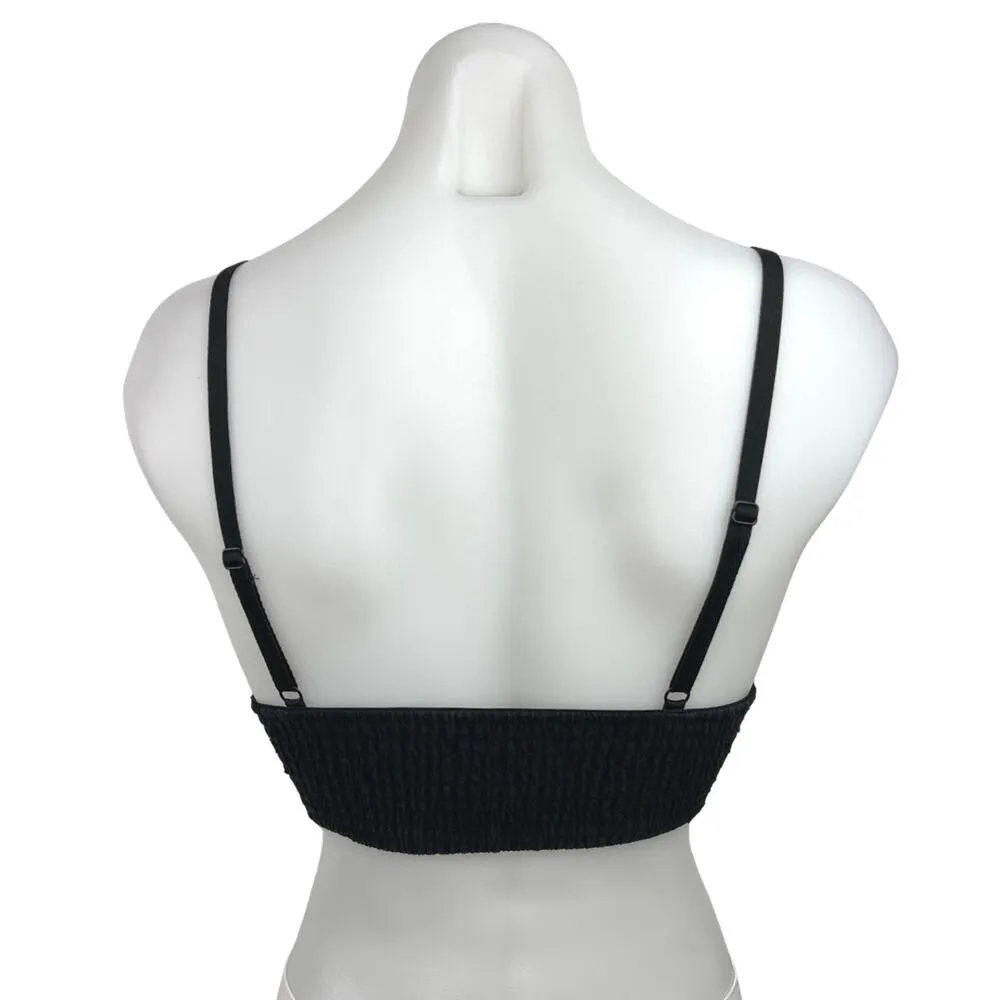 Free people intimately Women's Black Bralette Scoop Neck Cami Bra Top Size XS - Image 2