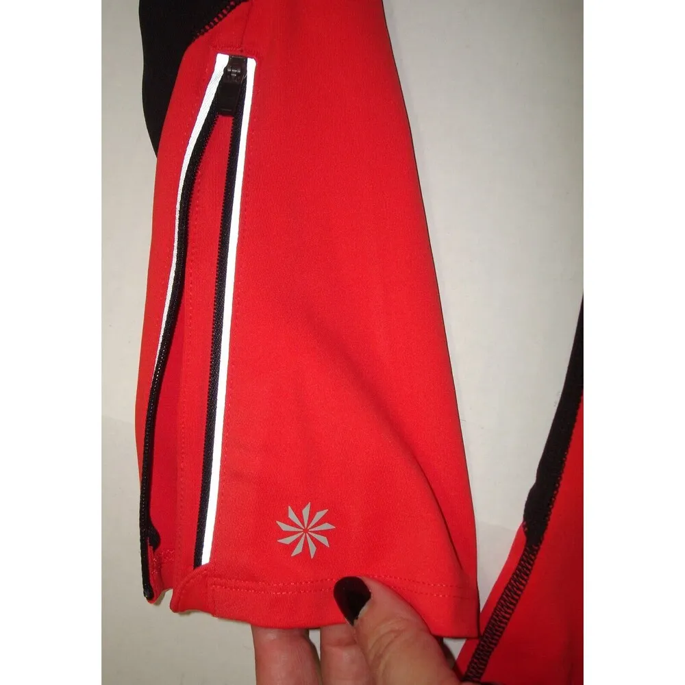 Athleta Activewear Leggings Homestretch Running Tight Blaze Red Black M New Gym - Image 7