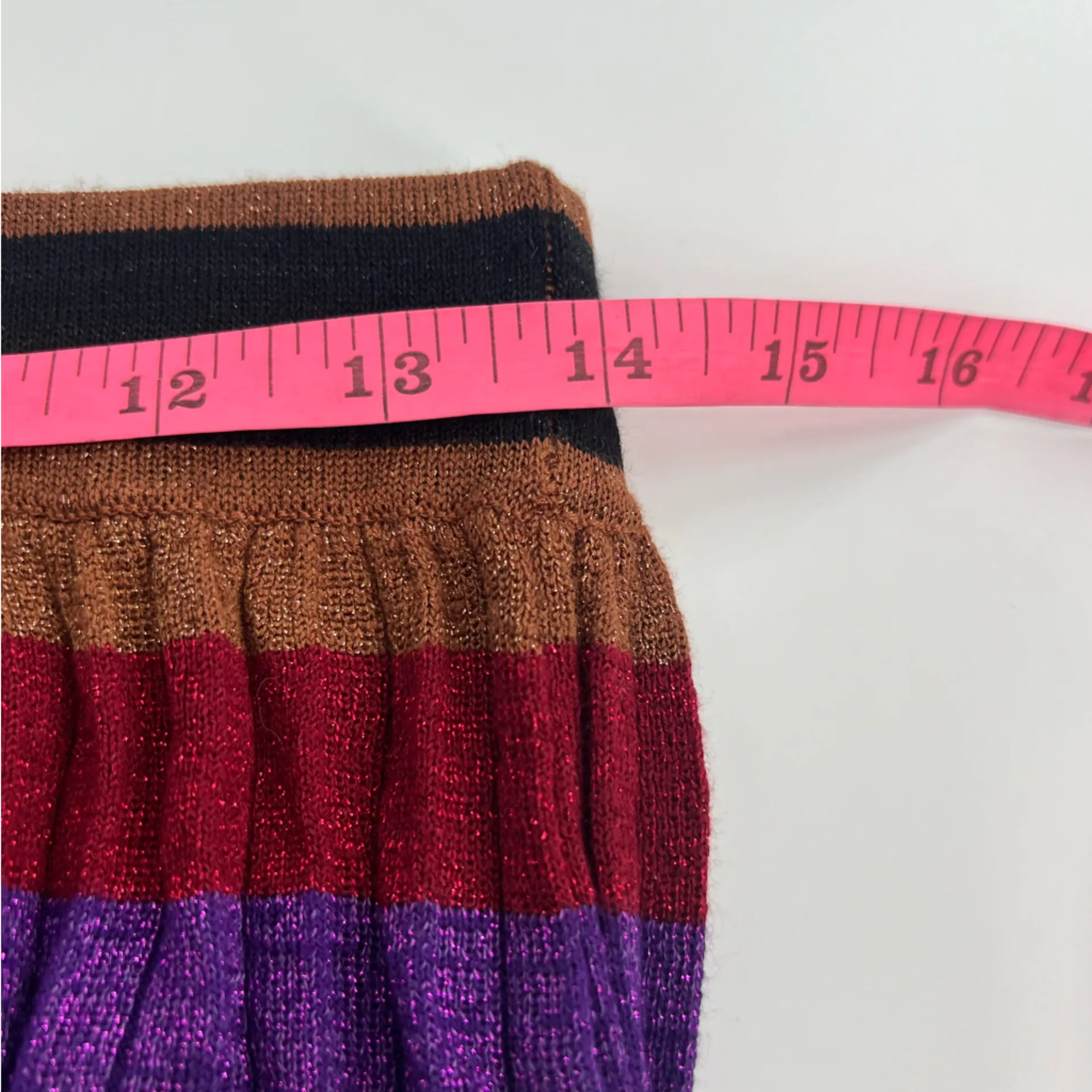 NWT Sui By Anna Sui Skirt Maxi Striped Pleated Knit - Image 5