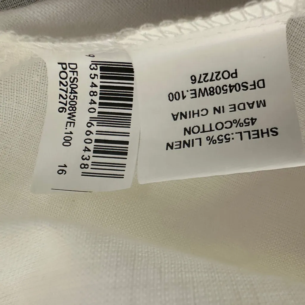 DISSH Quinn White Linen Ruffle Top size 12 - Image 8