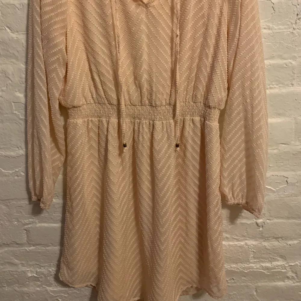 Pink Long Sleeve Midi Dress - Image 3