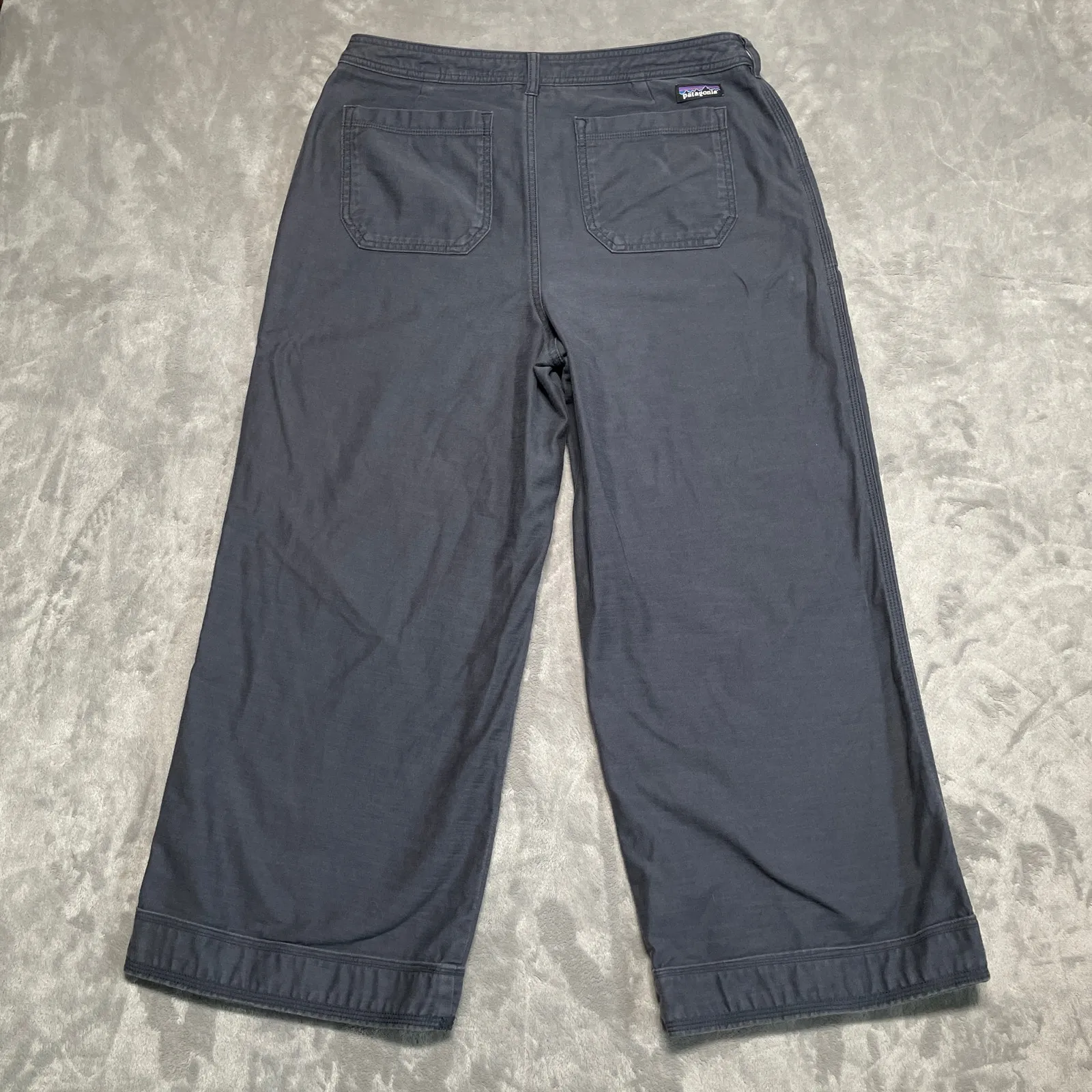 Patagonia Pants Womens 14 Organic Cotton Slub Woven Wide Leg Casual - Image 2