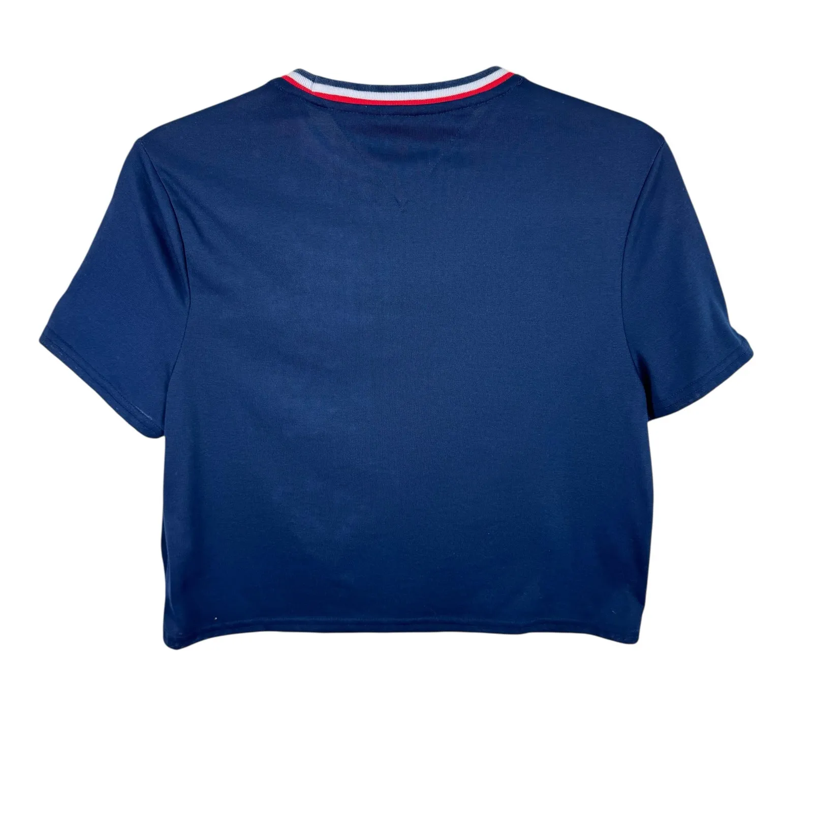 Tommy Hilfiger Denim Navy Blue White 85 Cropped Short Sleeve Jersey Size XS - Image 2