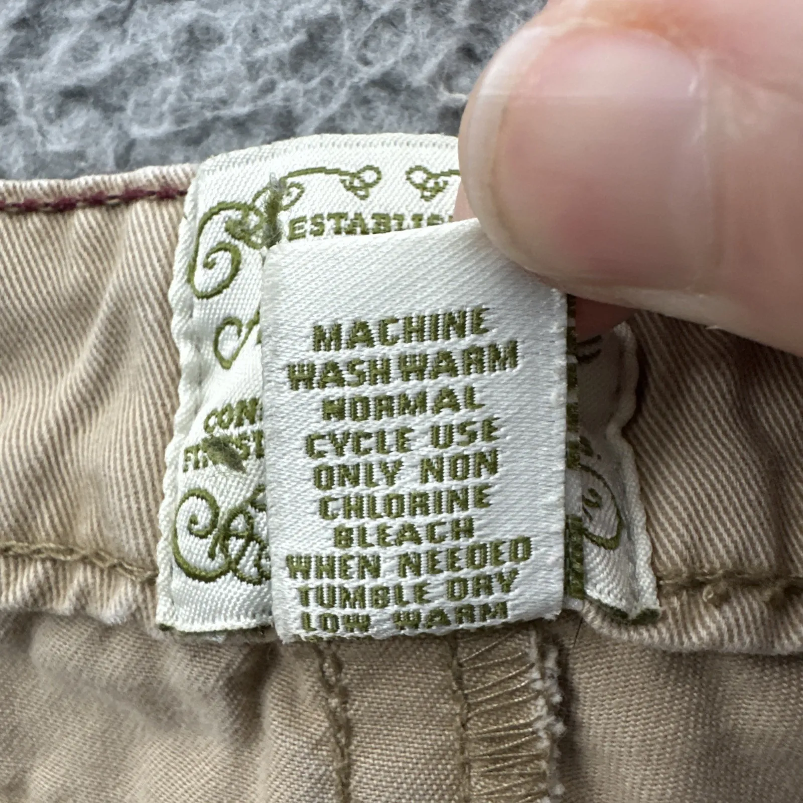 Y2K Aeropostale Low Rise Bootcut Khaki Pants Retro Boho Cotton Women's 5/6 x 32 Tan - Image 6