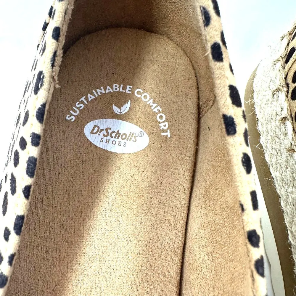 Dr. Scholls Size 8.5 Flats Brown Slip On Sneaker Thick Sole Comfort Animal Print - Image 6