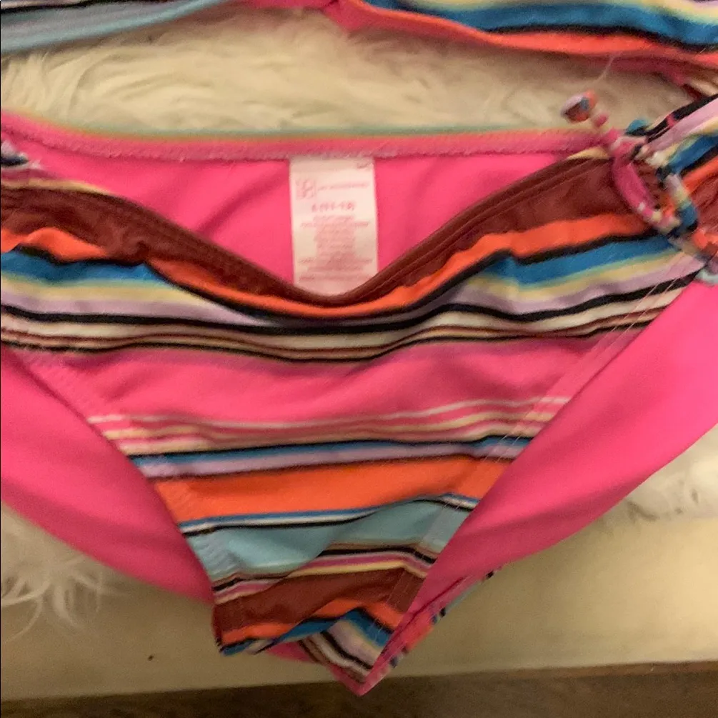 No Boundaries Colorful Striped Bikini - Image 2