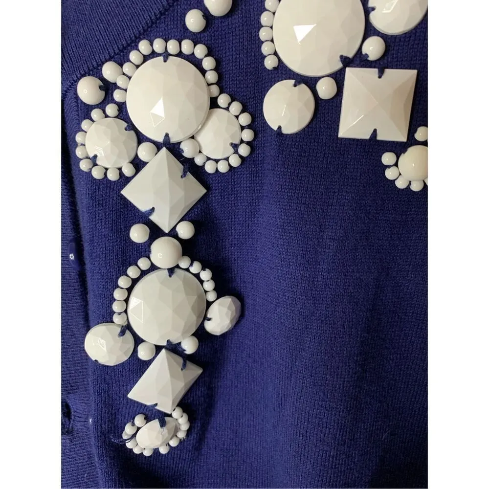 Kate Spade Tula cardigan sweater live colorfully beaded bejeweled size XL NEW - Image 3