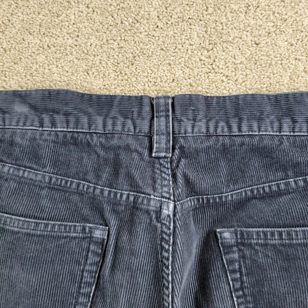 LL Bean Corduroy Pants 33/29 Blue Wide Straight Leg Casual Fall Winter - Image 5