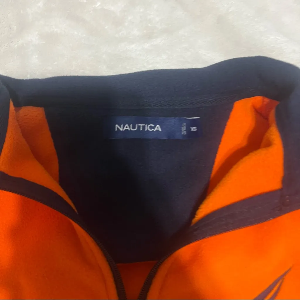 Nautica Vibrant Orange Half-Zip Fleece - Image 2