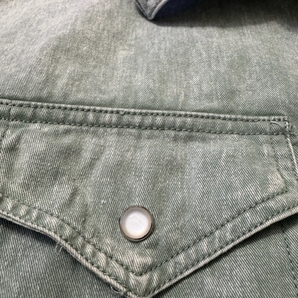 VICI Pearl Snap Button Down Mini Dress - Image 5