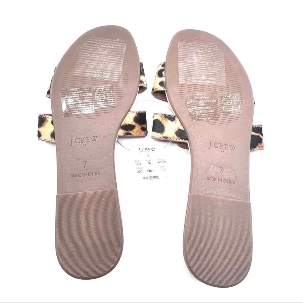 J.Crew Womens Animal Print Sandal Slide Sz 7 - Image 9