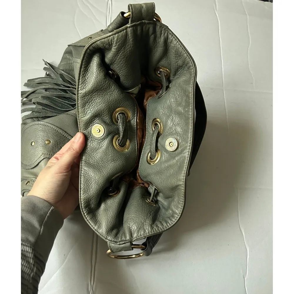 Bulga Leather Hobo Purse Handbag - Image 5