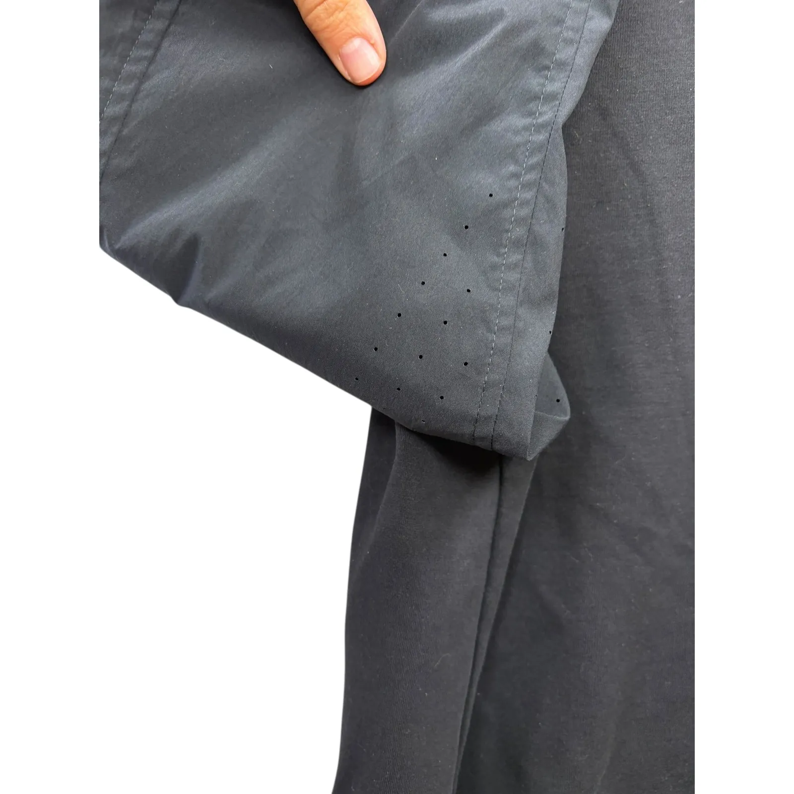 Athleta Women's Harlow Long Sleeve Hybrid Top Casual Black Streetwear Neutral L - Image 6