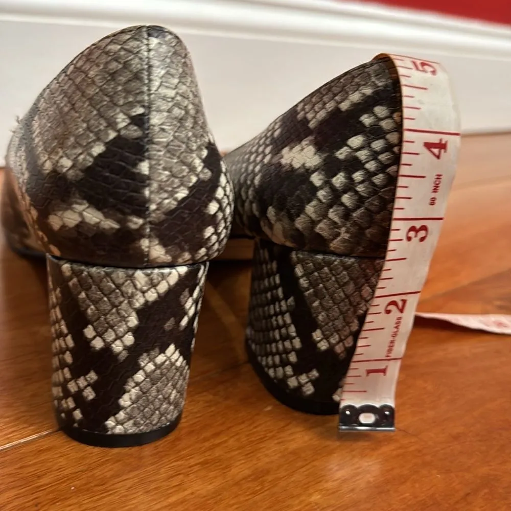 Brian Atwood Women’s Chunky Heel Snakeskin pumps Size 7.5 - Image 11