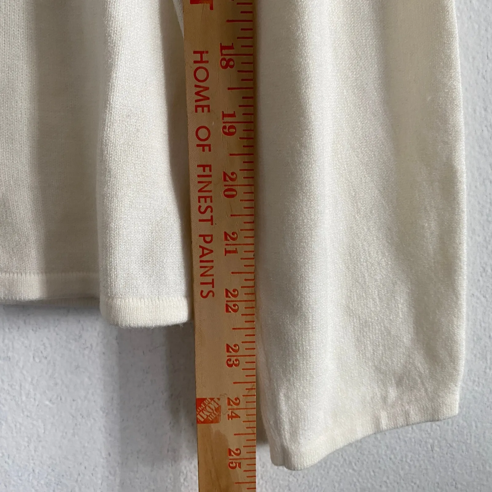 Carolyn Taylor Women XL Cream Beaded V Neck Sweater Classic Glam Clean Girl - Image 7