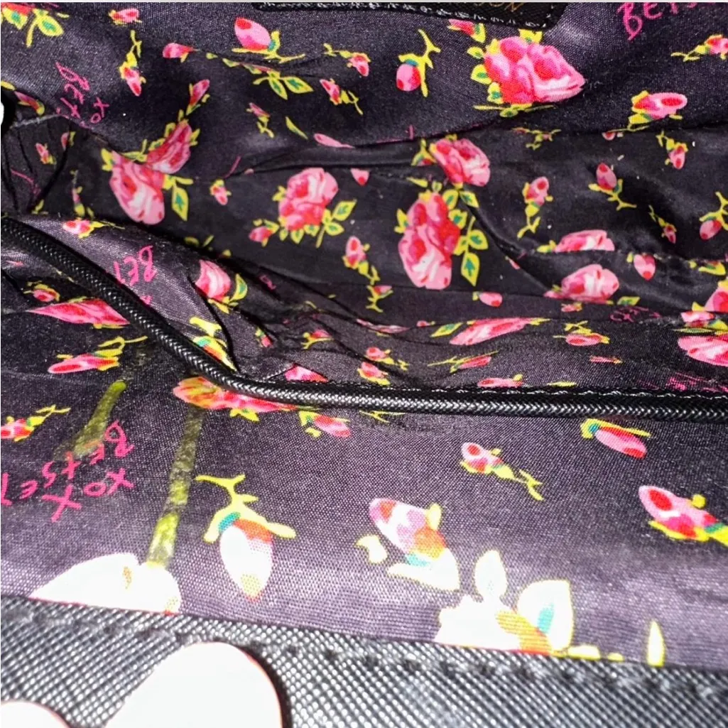 Betsey Johnson Black Satchel with Bow Details - Image 7