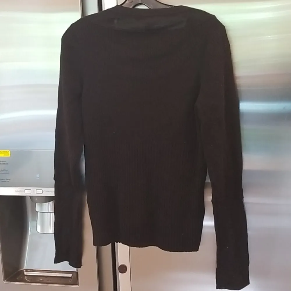 💕BCBGMAXAZRIA💕 Reeve Sheer Jersey Top ~ Black - Image 10