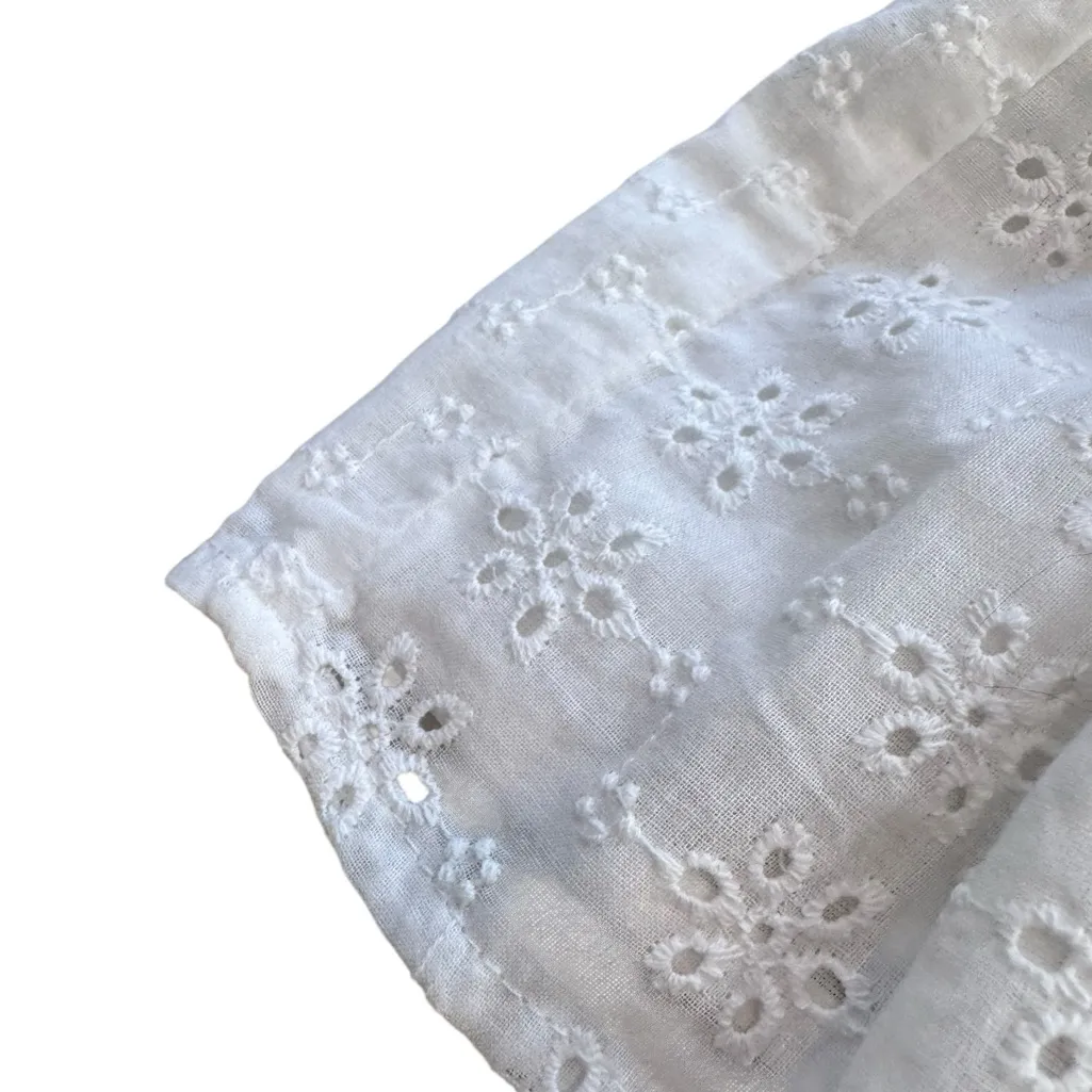 IDEM DITTO White Eyelet Denim Skirt NEW Size SMALL - Image 6