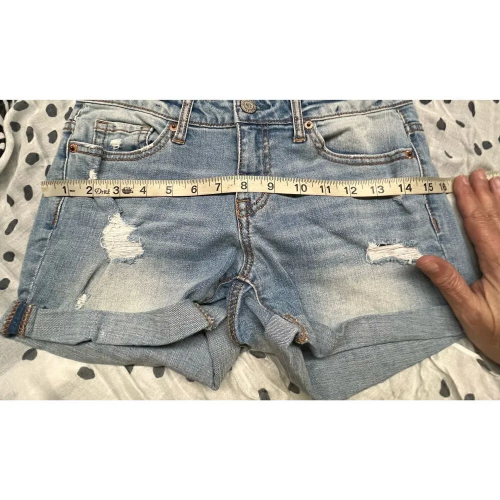 🔥5/20🔥 Aeropostale Denim 
Distressed, jeans MIDI shorts Sz 2 - Image 6