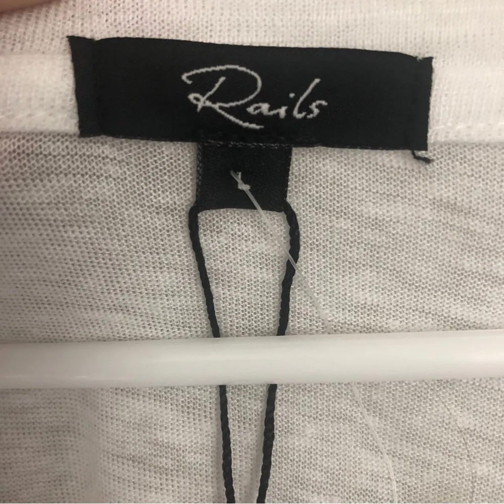 NWT Rails Women’s Lara Pom Pom Linen Blend Top Long Sleeve T15 - Image 5