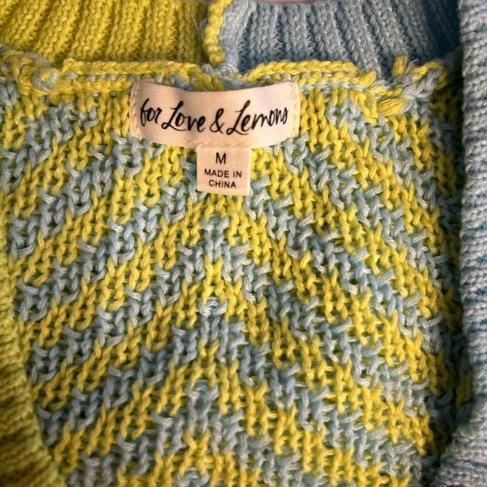 FOR LOVE & LEMONS Sweater Vest Top Medium - Image 3