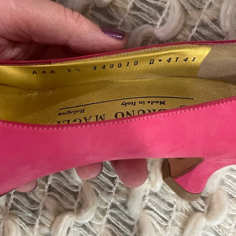 Bruno Magli Women's Hot Pink 2 Inch Kitten Leather Suede Heels Size undefined - Image 8