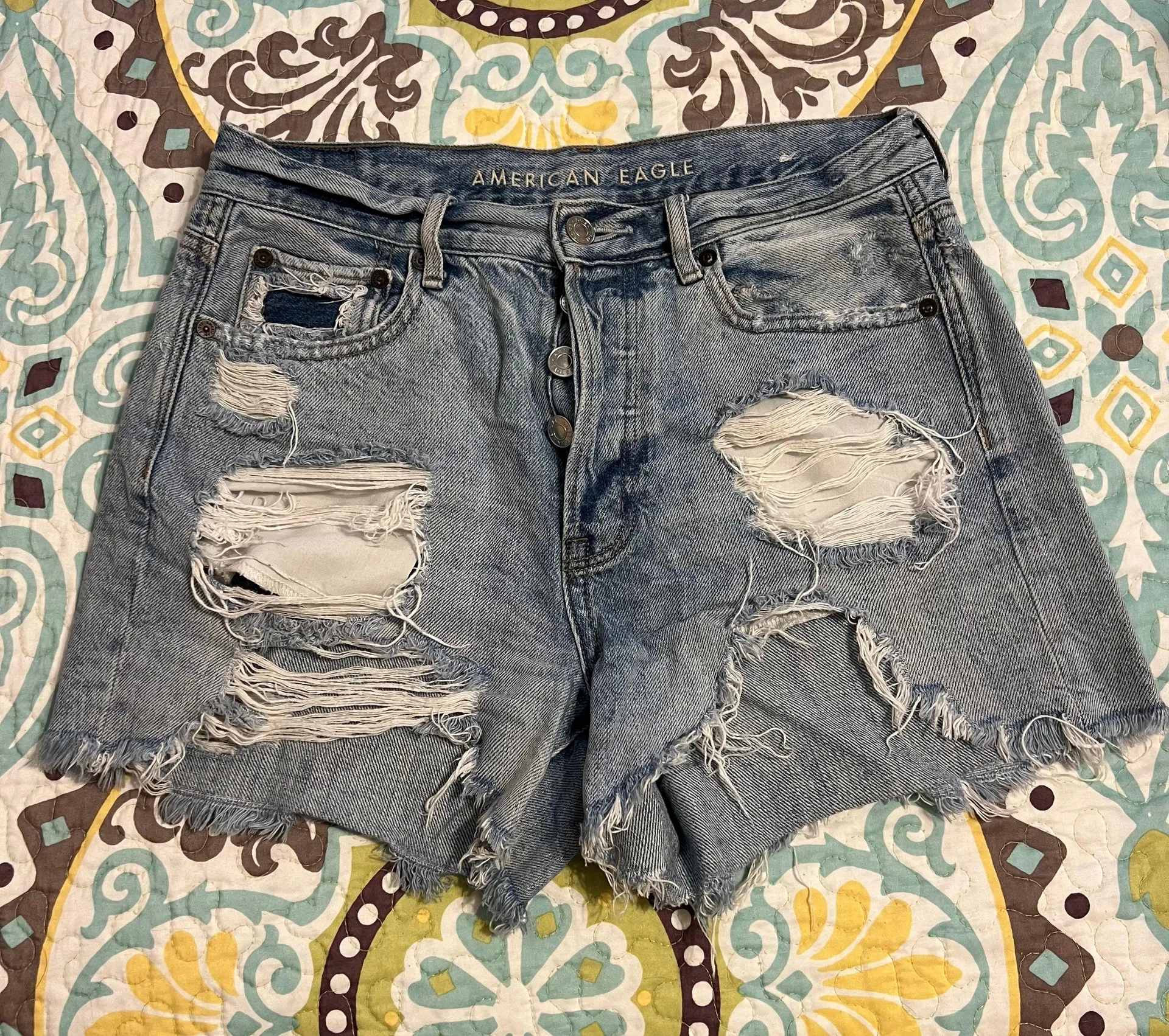 Distressed Denim Shorts - Image 2