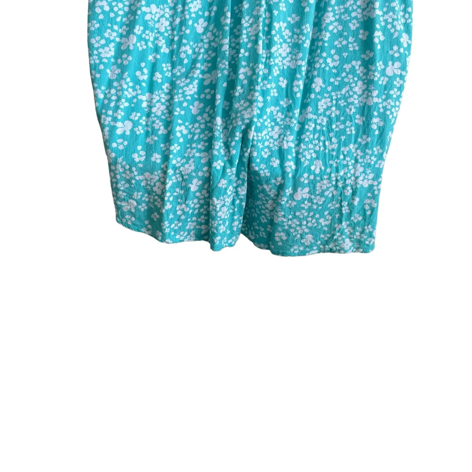 Aerie Women Viscose Roper Shorts Strappy Floral Print S Turquoise‎ Beachy Resort - Image 4