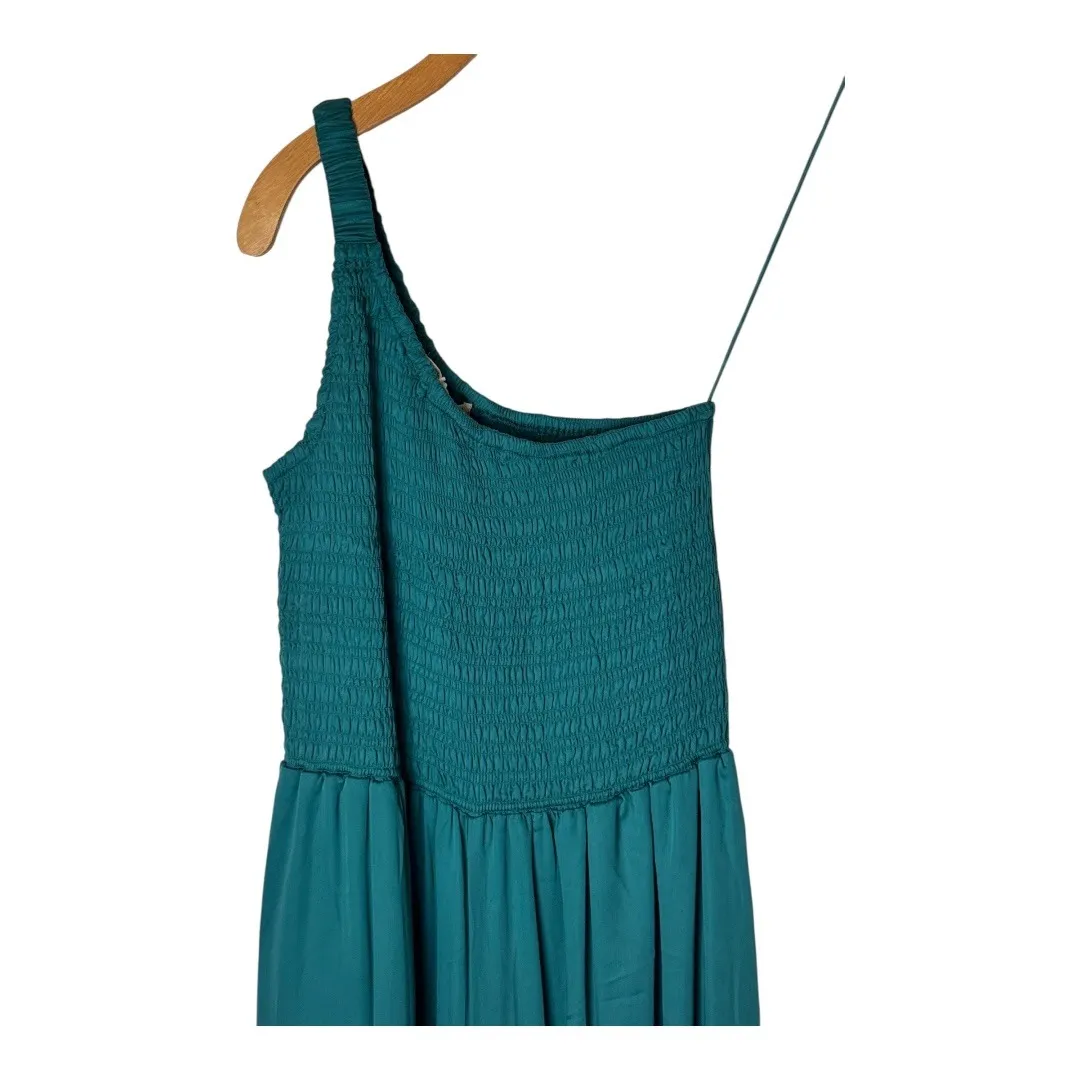 Marine Layer Jumpsuit Women Medium Green Spruce Archive Tessa One Shoulder NWT - Image 8