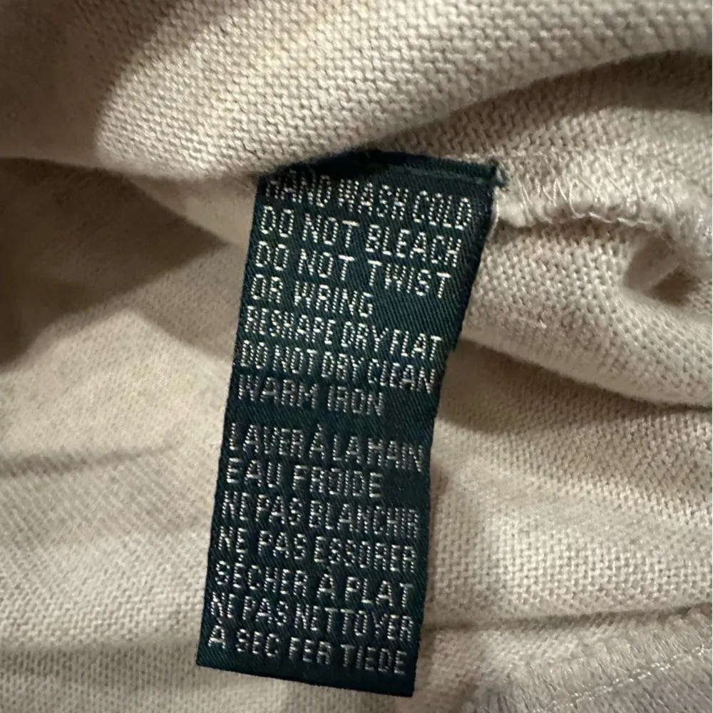 Lauren Ralph Lauren Size M Natural Oatmeal Linen Cotton Shirt Dress Button Knee - Image 6