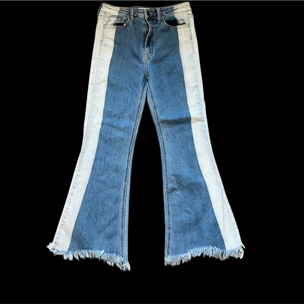Cello Blue Flare Wide Leg Jeans - Image 2