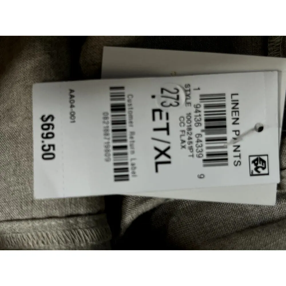 Charter Club Luxury womens size PXL pants Linen cropped Cruises, minimalist - Image 7