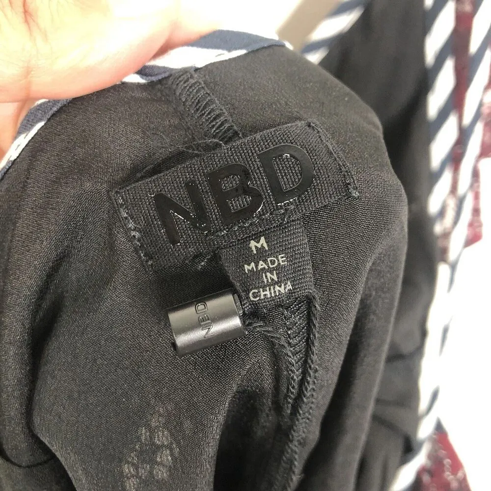 NEW NBD Lace Cold Shoulder Chance Mini Dress in Corded Oxblood Size Medium - Image 8