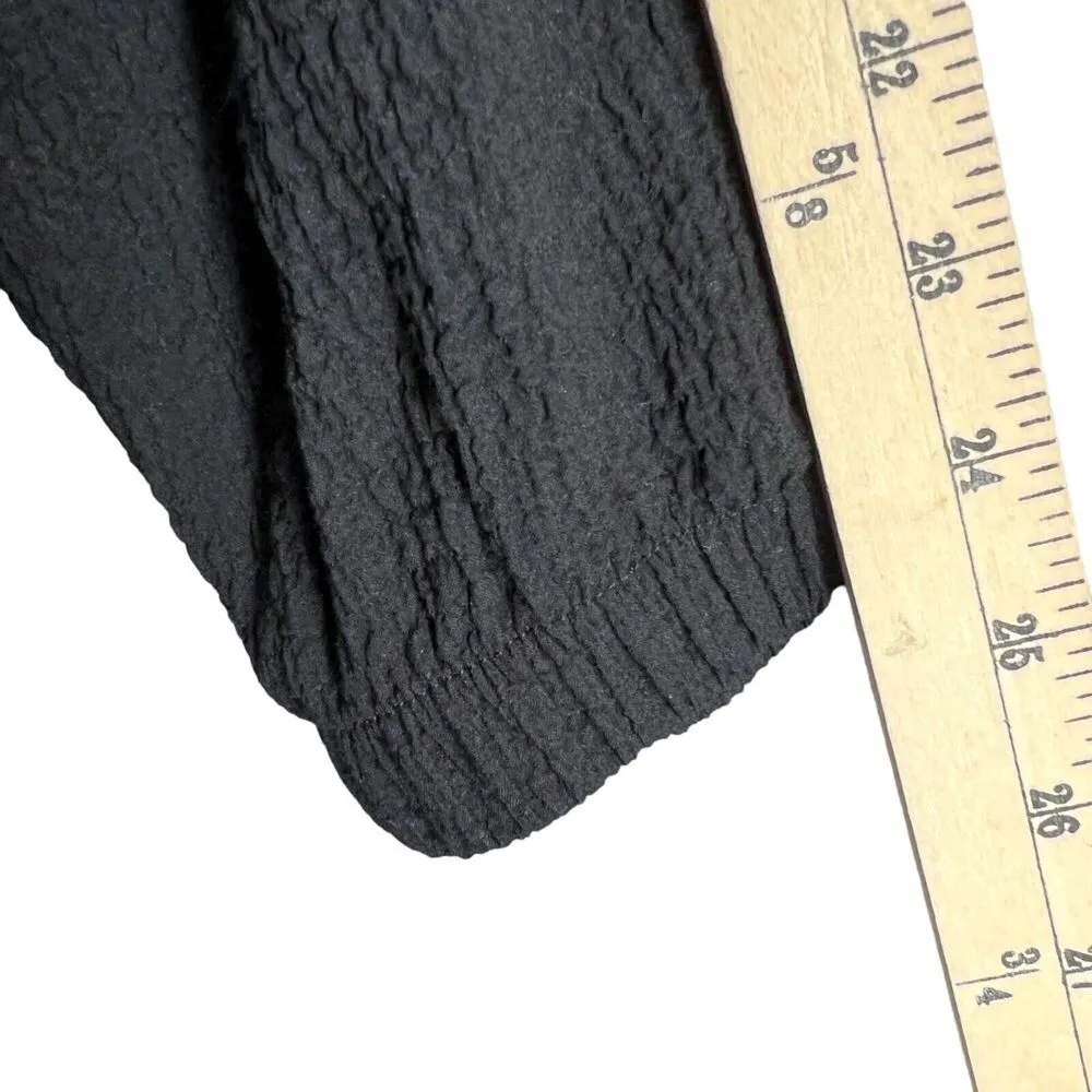 Orvis Jacket Womens M Black Textured Seersucker Full Zip Pockets Travel Outdoors - Image 10